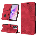 Custodia per telefono in pelle goffrata effetto pelle, For OPPO A57 5G 2022 / 4G, For OPPO K10 5G, For OPPO K10 Pro 5G, For OPPO Reno7 4G / F21 Pro