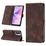 Custodia per telefono in pelle goffrata effetto pelle, For OPPO A57 5G 2022 / 4G, For OPPO K10 5G, For OPPO K10 Pro 5G, For OPPO Reno7 4G / F21 Pro