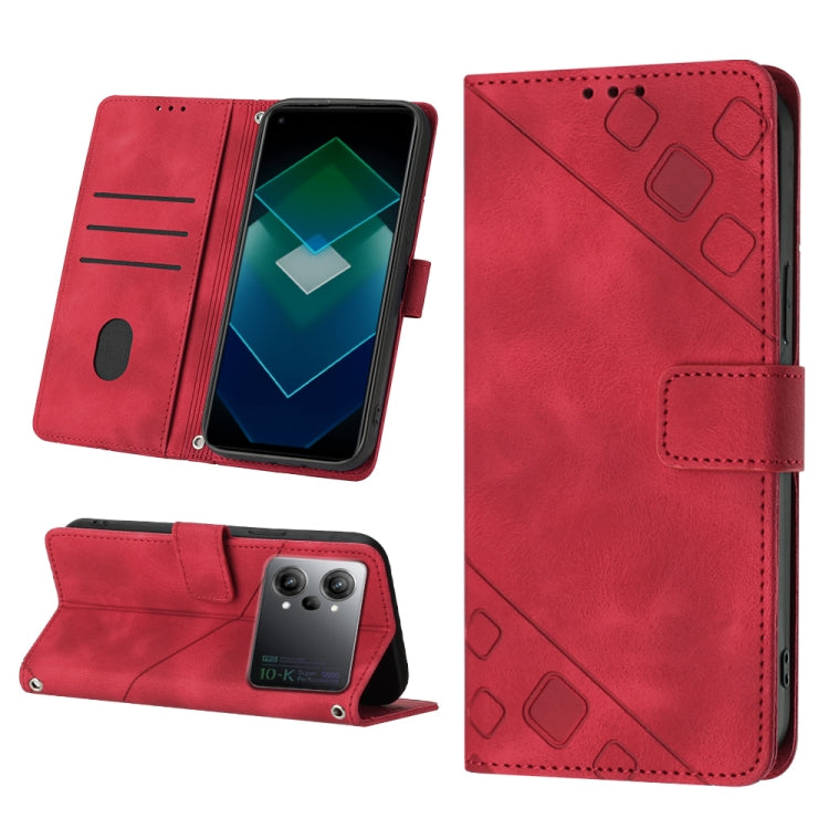 Custodia per telefono in pelle goffrata effetto pelle, For OPPO A57 5G 2022 / 4G, For OPPO K10 5G, For OPPO K10 Pro 5G, For OPPO Reno7 4G / F21 Pro