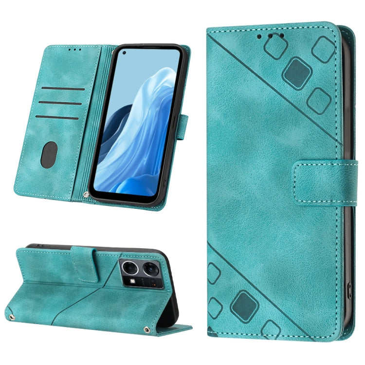 Custodia per telefono in pelle goffrata effetto pelle, For OPPO A57 5G 2022 / 4G, For OPPO K10 5G, For OPPO K10 Pro 5G, For OPPO Reno7 4G / F21 Pro