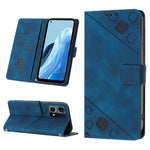 Custodia per telefono in pelle goffrata effetto pelle, For OPPO A57 5G 2022 / 4G, For OPPO K10 5G, For OPPO K10 Pro 5G, For OPPO Reno7 4G / F21 Pro