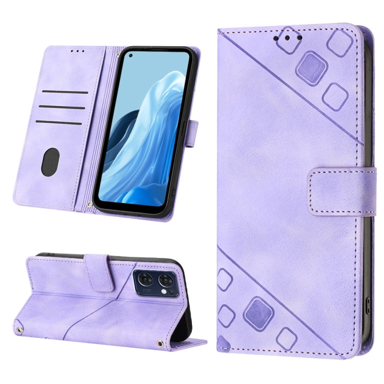 Custodia per telefono in pelle goffrata effetto pelle, For OPPO Reno7 5G Foreign / Find X5 Lite, For OPPO Reno8 5G, For OPPO Reno8 Pro 5G