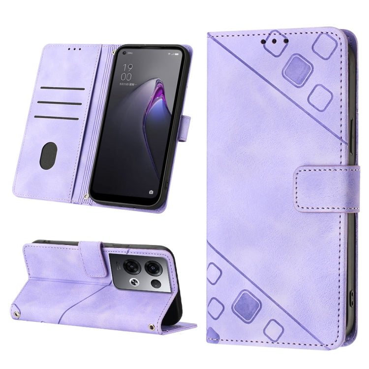 Custodia per telefono in pelle goffrata effetto pelle, For OPPO Reno7 5G Foreign / Find X5 Lite, For OPPO Reno8 5G, For OPPO Reno8 Pro 5G