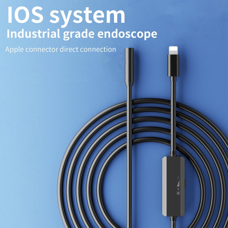 Videoscopio industriale IP68 8 LED 8mm compatibile Apple