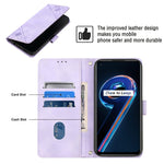 Custodia per telefono in pelle goffrata effetto pelle, For Realme 9 Pro 5G / OnePlus Nord CE 2 Lite 5G, For Realme 9 Pro+ 5G / 9 4G, For Realme 9i / OPPO A36 / A76, For Realme C12 / C15 / C25 / C25s