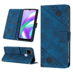 Custodia per telefono in pelle goffrata effetto pelle, For Realme 9 Pro 5G / OnePlus Nord CE 2 Lite 5G, For Realme 9 Pro+ 5G / 9 4G, For Realme 9i / OPPO A36 / A76, For Realme C12 / C15 / C25 / C25s