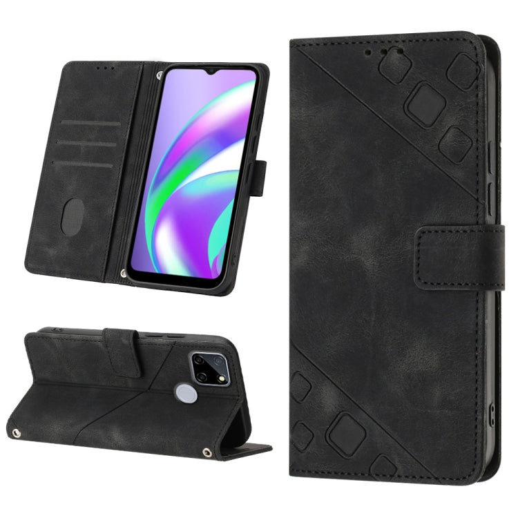 Custodia per telefono in pelle goffrata effetto pelle, For Realme 9 Pro 5G / OnePlus Nord CE 2 Lite 5G, For Realme 9 Pro+ 5G / 9 4G, For Realme 9i / OPPO A36 / A76, For Realme C12 / C15 / C25 / C25s