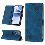 Custodia per telefono in pelle goffrata effetto pelle, For Realme C31 4G, For Realme C35, For Realme GT Neo3, For OnePlus Nord N20 5G / OPPO Reno7 Z 5G