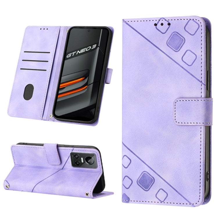 Custodia per telefono in pelle goffrata effetto pelle, For Realme C31 4G, For Realme C35, For Realme GT Neo3, For OnePlus Nord N20 5G / OPPO Reno7 Z 5G
