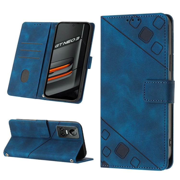 Custodia per telefono in pelle goffrata effetto pelle, For Realme C31 4G, For Realme C35, For Realme GT Neo3, For OnePlus Nord N20 5G / OPPO Reno7 Z 5G