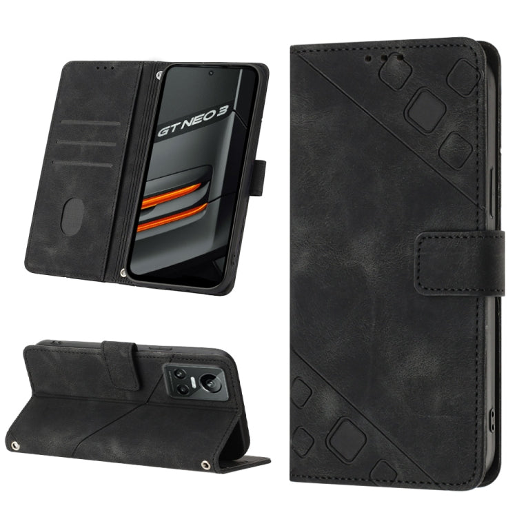 Custodia per telefono in pelle goffrata effetto pelle, For Realme C31 4G, For Realme C35, For Realme GT Neo3, For OnePlus Nord N20 5G / OPPO Reno7 Z 5G