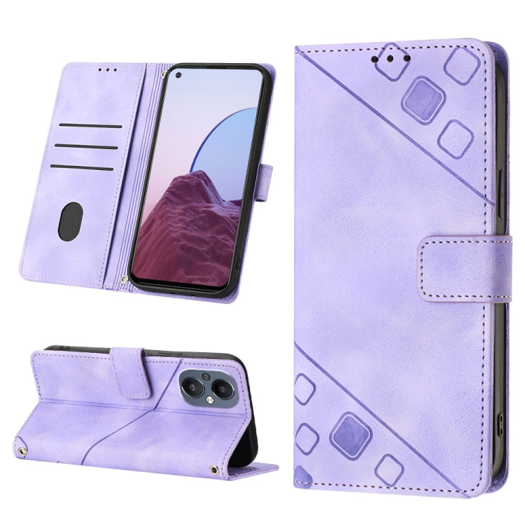 Custodia per telefono in pelle goffrata effetto pelle, For Realme C31 4G, For Realme C35, For Realme GT Neo3, For OnePlus Nord N20 5G / OPPO Reno7 Z 5G