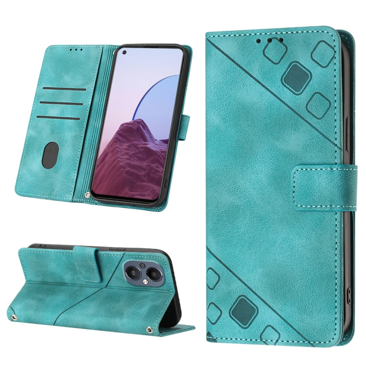 Custodia per telefono in pelle goffrata effetto pelle, For Realme C31 4G, For Realme C35, For Realme GT Neo3, For OnePlus Nord N20 5G / OPPO Reno7 Z 5G