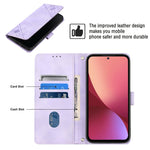 Custodia per telefono in pelle goffrata effetto pelle, For Xiaomi 12, For Xiaomi 12 Lite, For Xiaomi 12 Pro, For Xiaomi 12 Ultra / 12S Ultra