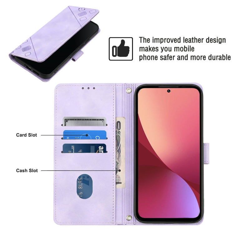 Custodia per telefono in pelle goffrata effetto pelle, For Xiaomi 12, For Xiaomi 12 Lite, For Xiaomi 12 Pro, For Xiaomi 12 Ultra / 12S Ultra