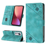 Custodia per telefono in pelle goffrata effetto pelle, For Xiaomi 12, For Xiaomi 12 Lite, For Xiaomi 12 Pro, For Xiaomi 12 Ultra / 12S Ultra