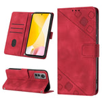 Custodia per telefono in pelle goffrata effetto pelle, For Xiaomi 12, For Xiaomi 12 Lite, For Xiaomi 12 Pro, For Xiaomi 12 Ultra / 12S Ultra