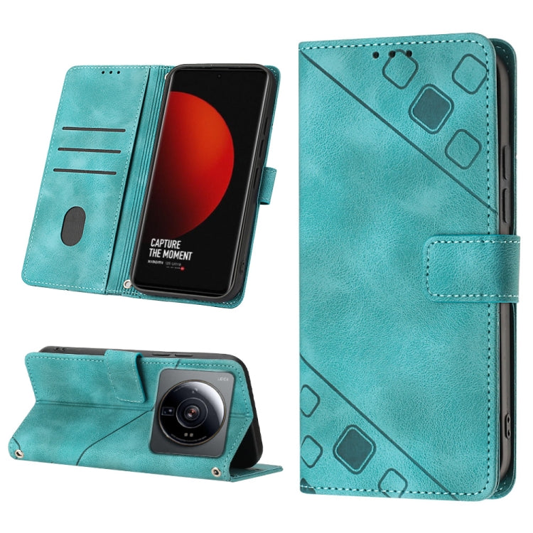 Custodia per telefono in pelle goffrata effetto pelle, For Xiaomi 12, For Xiaomi 12 Lite, For Xiaomi 12 Pro, For Xiaomi 12 Ultra / 12S Ultra