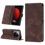 Custodia per telefono in pelle goffrata effetto pelle, For Xiaomi 12, For Xiaomi 12 Lite, For Xiaomi 12 Pro, For Xiaomi 12 Ultra / 12S Ultra