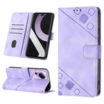 Custodia per telefono in pelle goffrata effetto pelle, For Xiaomi Civi 2, For Xiaomi Poco C40, For Xiaomi Poco M4 5G / M5 4G, For Xiaomi Poco M4 Pro 4G