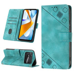 Custodia per telefono in pelle goffrata effetto pelle, For Xiaomi Civi 2, For Xiaomi Poco C40, For Xiaomi Poco M4 5G / M5 4G, For Xiaomi Poco M4 Pro 4G