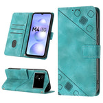 Custodia per telefono in pelle goffrata effetto pelle, For Xiaomi Civi 2, For Xiaomi Poco C40, For Xiaomi Poco M4 5G / M5 4G, For Xiaomi Poco M4 Pro 4G