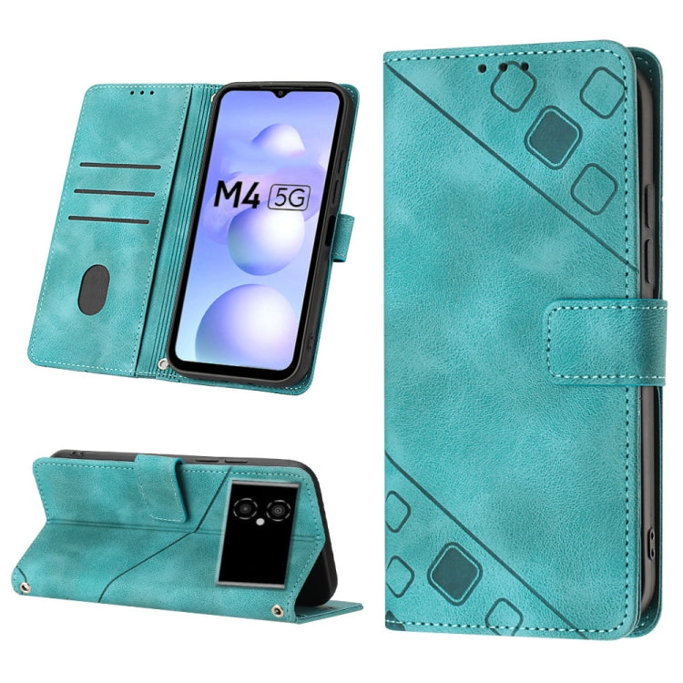 Custodia per telefono in pelle goffrata effetto pelle, For Xiaomi Civi 2, For Xiaomi Poco C40, For Xiaomi Poco M4 5G / M5 4G, For Xiaomi Poco M4 Pro 4G