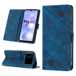 Custodia per telefono in pelle goffrata effetto pelle, For Xiaomi Civi 2, For Xiaomi Poco C40, For Xiaomi Poco M4 5G / M5 4G, For Xiaomi Poco M4 Pro 4G