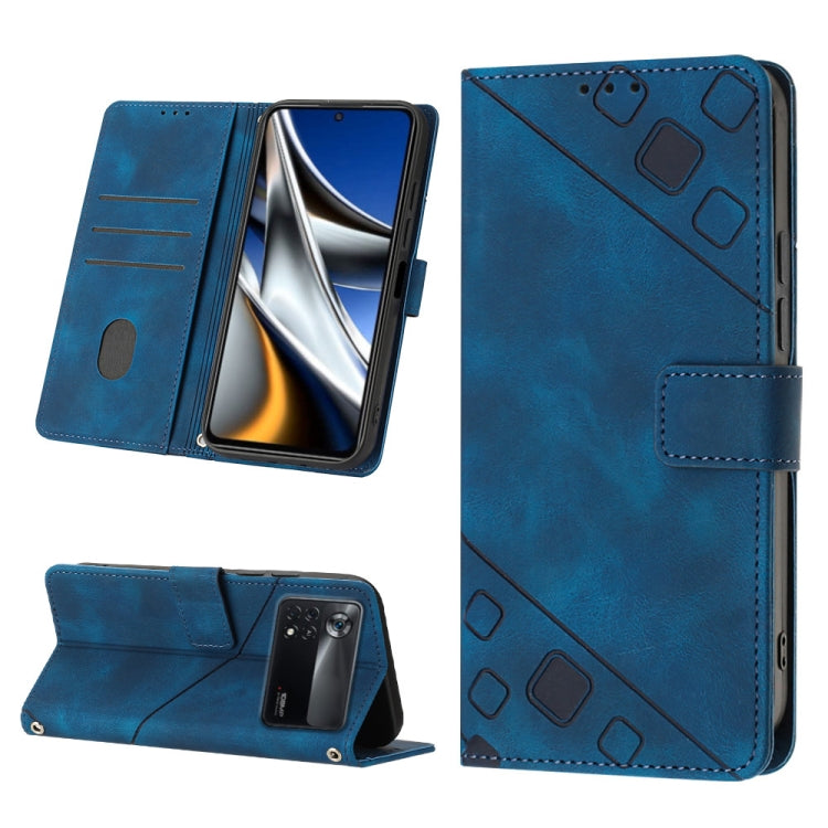Custodia per telefono in pelle goffrata effetto pelle, For Xiaomi Poco X4 Pro 5G, For Xiaomi Redmi 10 2022 / Note 11 4G, For Xiaomi Redmi 10 Prime+ 5G, For Xiaomi Redmi 10A