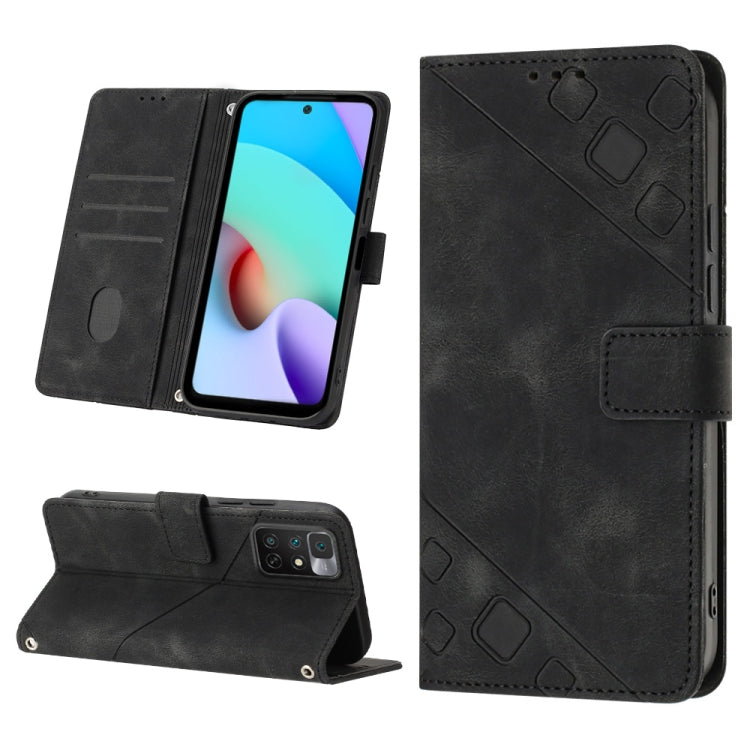 Custodia per telefono in pelle goffrata effetto pelle, For Xiaomi Poco X4 Pro 5G, For Xiaomi Redmi 10 2022 / Note 11 4G, For Xiaomi Redmi 10 Prime+ 5G, For Xiaomi Redmi 10A