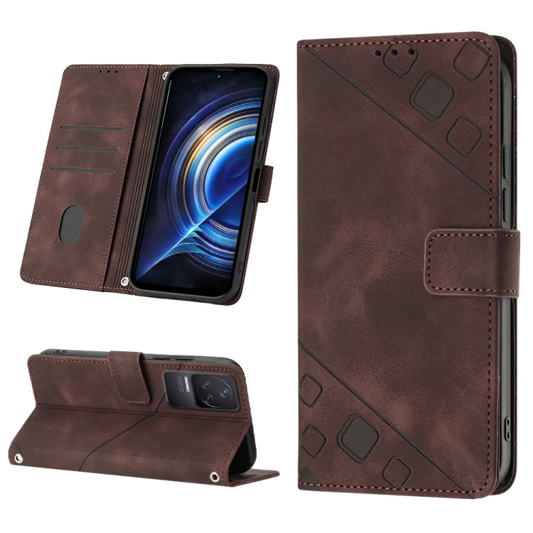 Custodia per telefono in pelle goffrata effetto pelle, For Xiaomi Redmi 10C 4G, For Xiaomi Redmi A1, For Xiaomi Redmi K50 Pro / K50, For Xiaomi 12T / 12T Pro / Redmi K50 Ultra