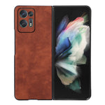 Custodia per telefono antiurto PU texture Marocco, For OPPO Find N2, For OPPO Find N2 Flip