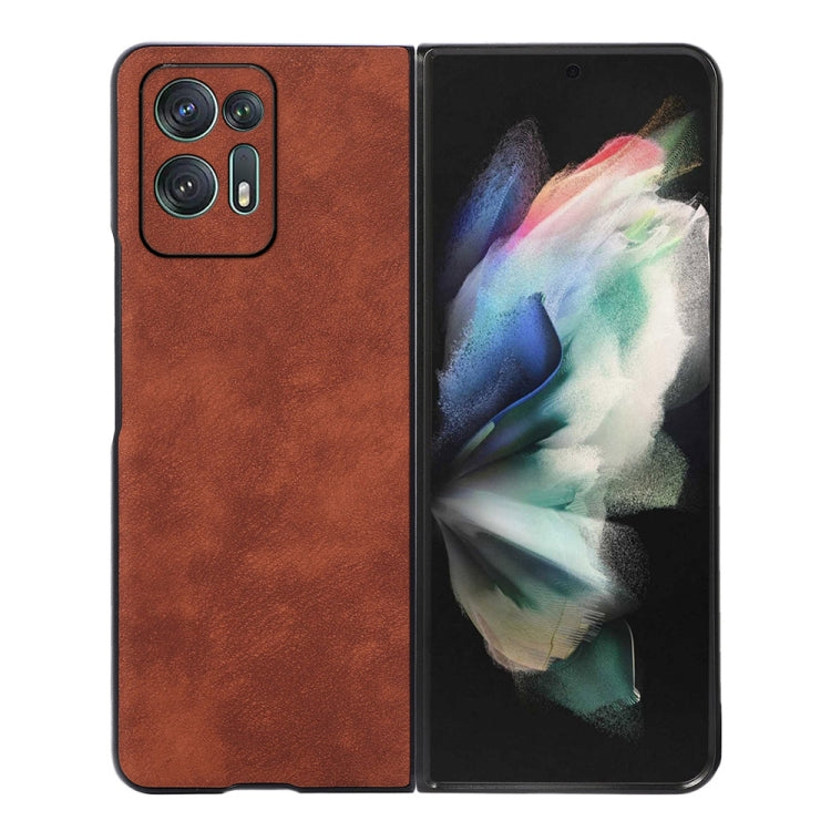 Custodia per telefono antiurto PU texture Marocco, For OPPO Find N2, For OPPO Find N2 Flip
