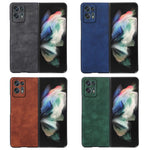 Custodia per telefono antiurto PU texture Marocco, For OPPO Find N2, For OPPO Find N2 Flip