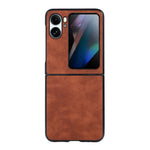 Custodia per telefono antiurto PU texture Marocco, For OPPO Find N2, For OPPO Find N2 Flip