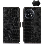 Custodia per telefono in pelle di vacchetta di coccodrillo, For OnePlus Ace 2 5G, For Xiaomi Redmi 12C / 11A