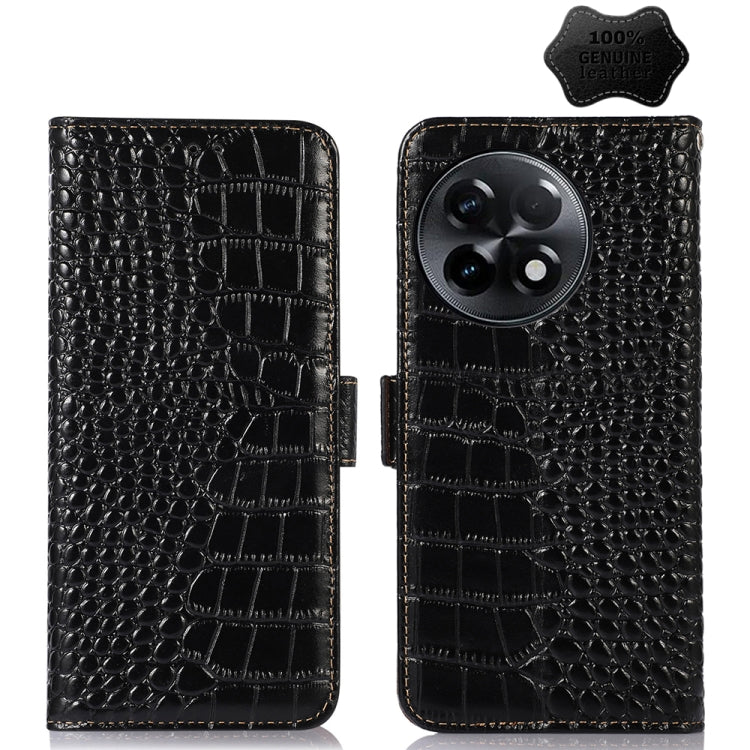 Custodia per telefono in pelle di vacchetta di coccodrillo, For OnePlus Ace 2 5G, For Xiaomi Redmi 12C / 11A