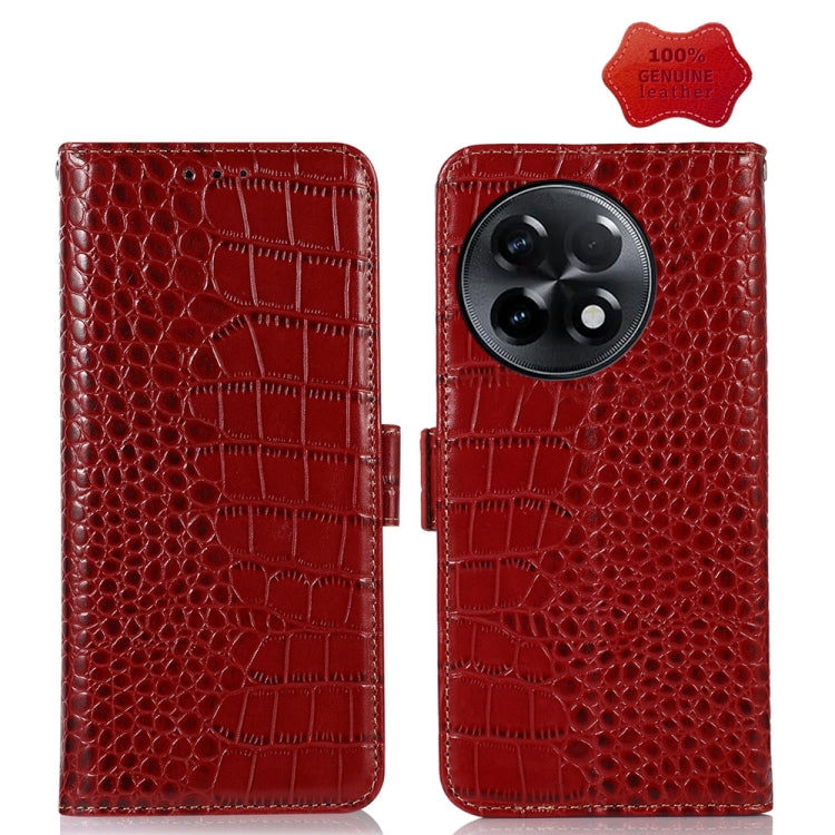 Custodia per telefono in pelle di vacchetta di coccodrillo, For OnePlus Ace 2 5G, For Xiaomi Redmi 12C / 11A