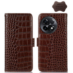 Custodia per telefono in pelle di vacchetta di coccodrillo, For OnePlus Ace 2 5G, For Xiaomi Redmi 12C / 11A