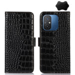 Custodia per telefono in pelle di vacchetta di coccodrillo, For OnePlus Ace 2 5G, For Xiaomi Redmi 12C / 11A