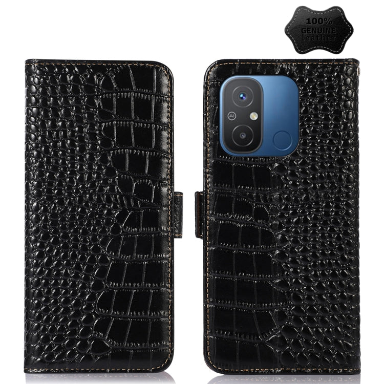 Custodia per telefono in pelle di vacchetta di coccodrillo, For OnePlus Ace 2 5G, For Xiaomi Redmi 12C / 11A