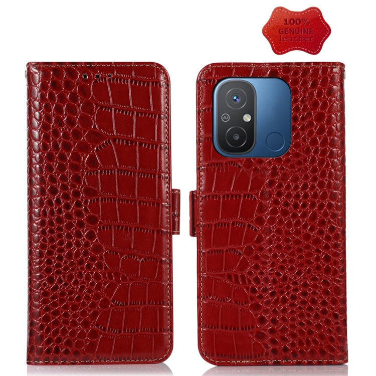 Custodia per telefono in pelle di vacchetta di coccodrillo, For OnePlus Ace 2 5G, For Xiaomi Redmi 12C / 11A