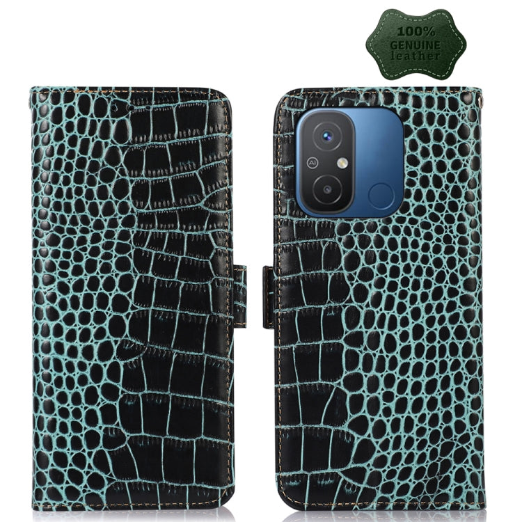 Custodia per telefono in pelle di vacchetta di coccodrillo, For OnePlus Ace 2 5G, For Xiaomi Redmi 12C / 11A