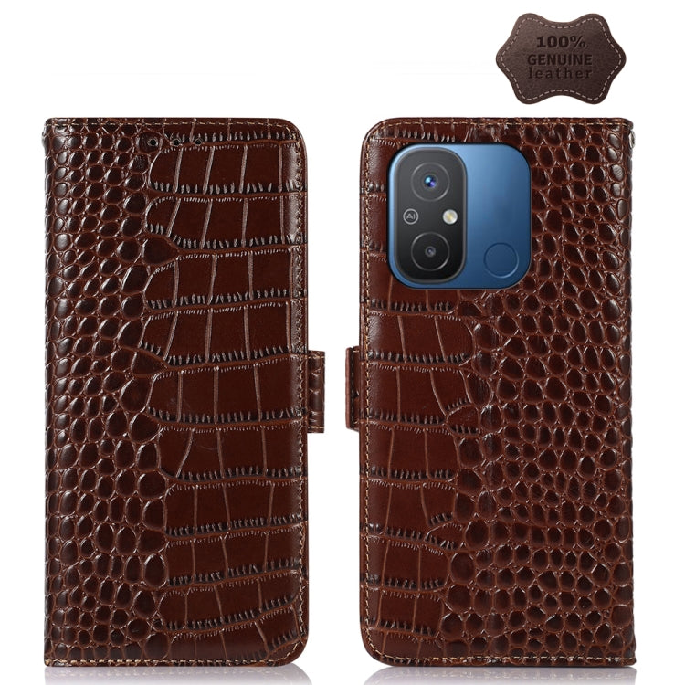 Custodia per telefono in pelle di vacchetta di coccodrillo, For OnePlus Ace 2 5G, For Xiaomi Redmi 12C / 11A