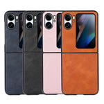 Custodia per telefono PU in pelle bovina, For OPPO Find N2 Flip