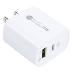 PD 20W USB-C/Type-C+QC 3.0 Interfaccia USB Caricabatterie a ricarica rapida, specifica: spina americana