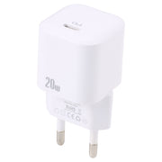 Caricabatterie a ricarica rapida con interfaccia USB-C/tipo-C PD da 20 W, specifica: spina europea, EU Plug