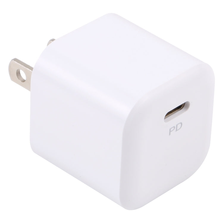Caricabatterie a ricarica rapida con interfaccia USB-C/Type-C PD da 20 W, specifica: spina americana, US Plug