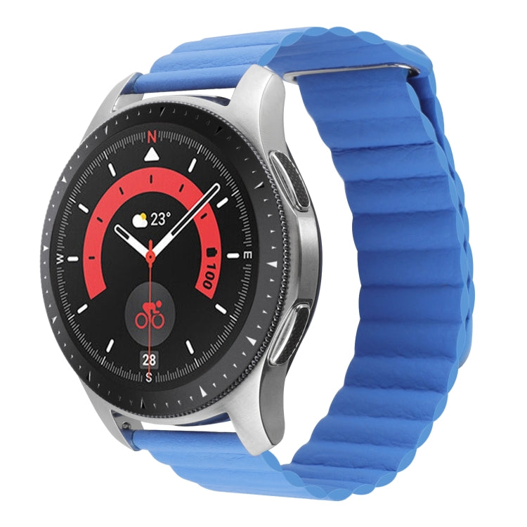 Cinturino per orologio in pelle con anello magnetico universale da 18 mm, For Garmin Forerunner 255S / Venu 2S