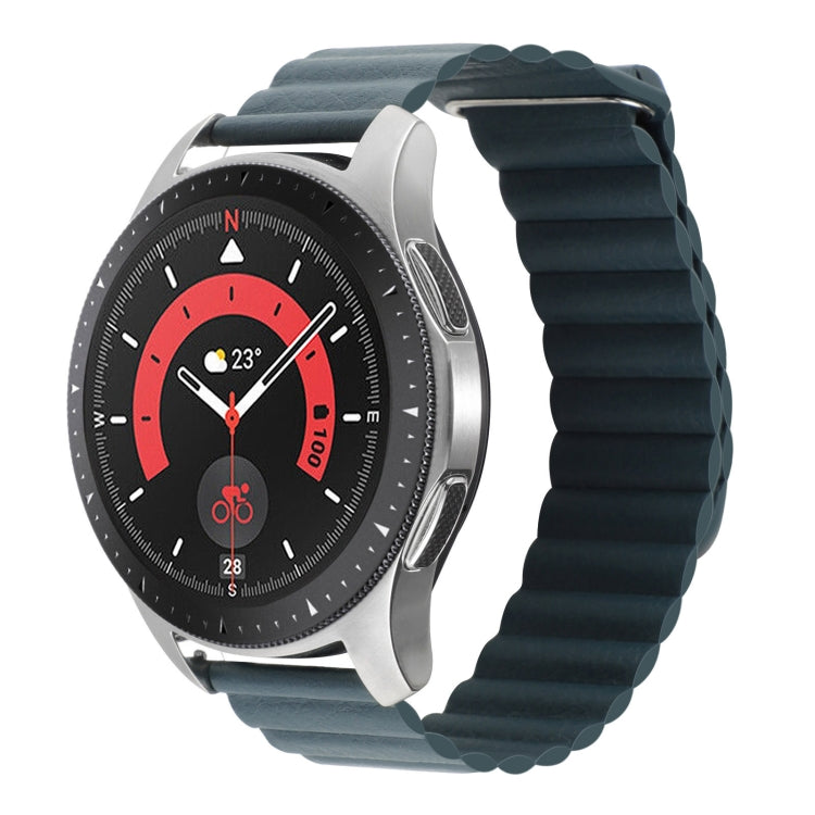 Cinturino per orologio in pelle con anello magnetico universale da 18 mm, For Garmin Forerunner 255S / Venu 2S